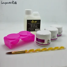 Новинка года DIY акриловые Комплект ногтей Масло для полировки ногтей хрустальный Кубок Три Цвета резные Косметическая пудра розовый белый прозрачный Дизайн ногтей Инструменты Наборы для ухода за кожей