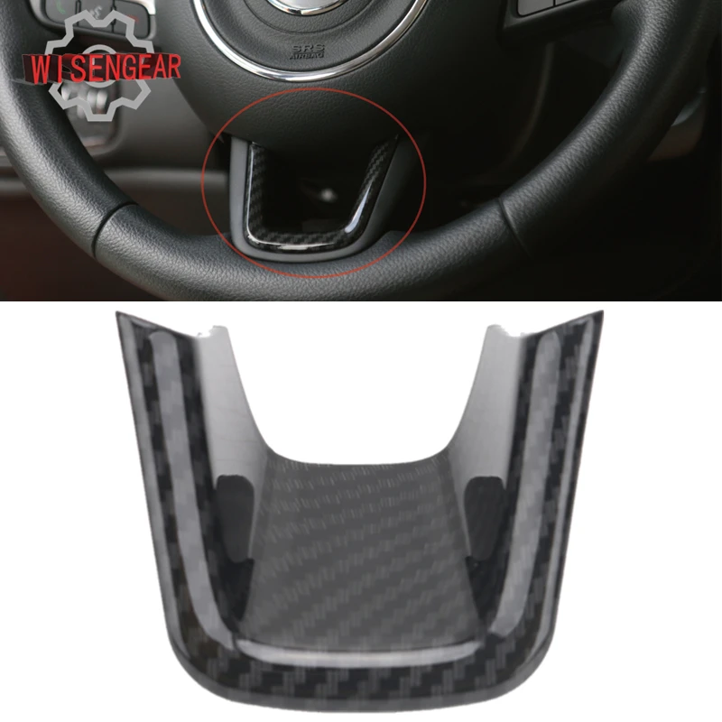 WISENGEAR углеродный черный руль Нижняя крышка Накладка для Jeep Renegade 2015 2016 2017