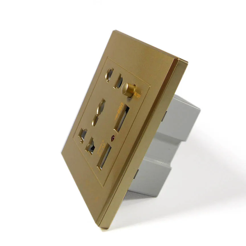 Универсальное настенное зарядное устройство с 2 USB портами 1 А|plug socket switch|universal