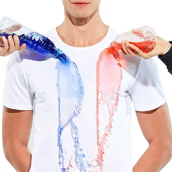 

Men Short Sleeves T-shirts Waterproof Antifouling Fast Dry Breathable Solid Color Tops SMN88