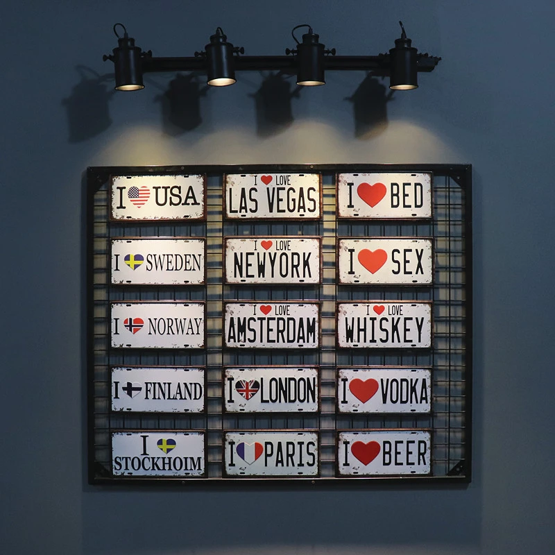 Dl Usa Uk France Ityly Canada Brazil Vintage Painting Tin Sign Metal Poster License Plate Fit For Bar Pub Home Decoration Decorations For Home Sign Platehome Decor Aliexpress