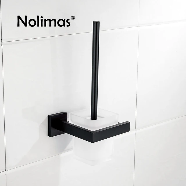 sus 304 stainless steel toilet brush holders bathroom black matte