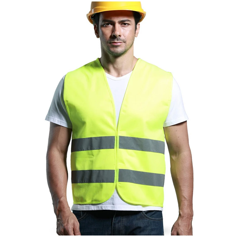 Reflective Safety Vest Bright Neon Color with 2 Inch Strips Orange Trim Zipper Front DB037 | Автомобили и мотоциклы