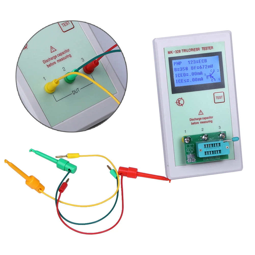 

2016 Portable MK328 128*64 LCD Transistor Tester Diode Inductance Capacitance ESR Meter MOS/PNP/NPN L/C/R Testing NG4S
