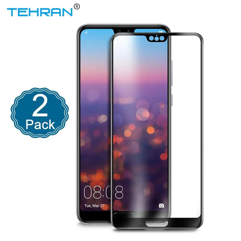 

2 Pack Full Cover Tempered Glass For Huawei P20 Lite 9H Hardness Screen Protector for Huawei P20 / P20 pro Protective Glass