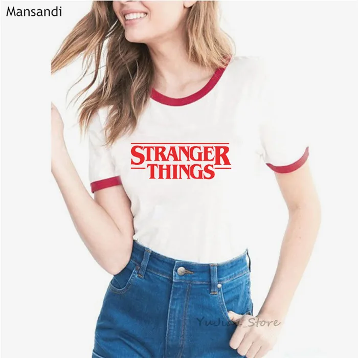 Summer stranger things 3 t shirt graphic tees women funny shirt femme Upside Down Eleven Tshirt summer top female t-shirt - Color: Y42410 R