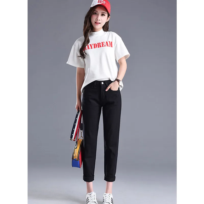 Women Trousers Slim Harem Pants Vintage Loose Cowboy Pants High Waist Jeans Womens Pants Long Pants Denim Women Clothing C292