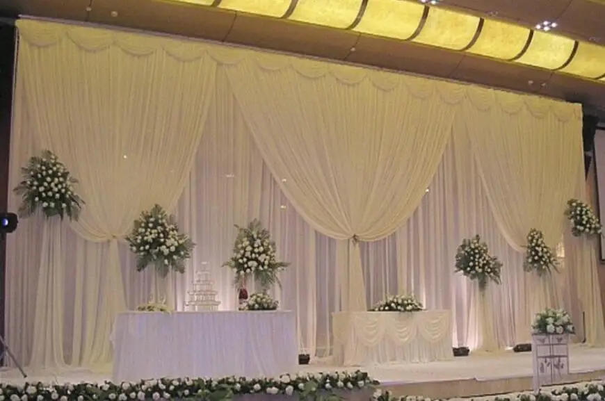 Белый свадебный фон занавеска С пеленками 10ft x 20ft DHL FedEx Романтические Свадебные Декорации для сцены - Цвет: Model 9