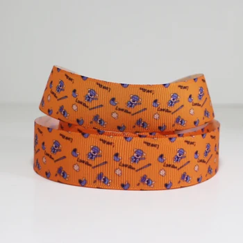 

50yards 7/8" 1" 1.5" 2" 3" 22mm 25mm 38mm 50mm 75mm baseball printed grosgrain ribbon for headband hair bow hair tie collar