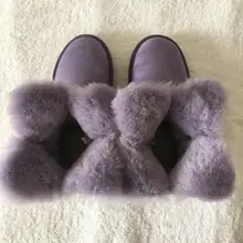 Потрясающие женские зимние ботинки из натуральной овечьей кожи; Повседневная зимняя обувь; кожаные женские зимние ботинки