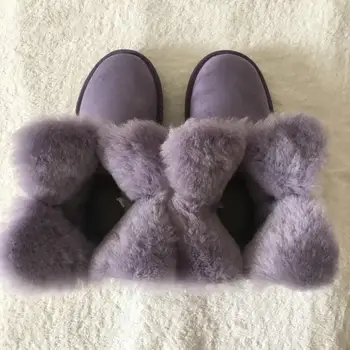 

Stunning 2019 Genuine Sheepskin Woman Snow Boots Casual Winter Shoes Leather For Women Snow Boots