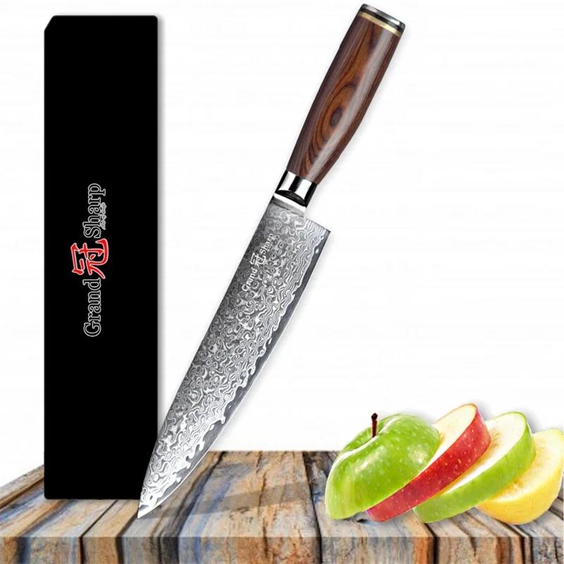 Grandsharp 3 шт набор ножей из дамасской стали 67 слоев японской vg10 шеф повара Santoku