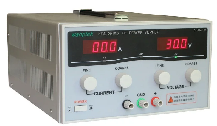 

KPS10010D High precision Power Adjustable LED Dual Display Switching DC power supply 220V/110V EU 100V/10A
