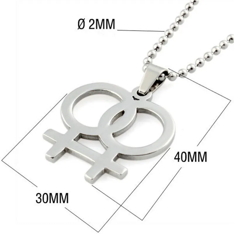 Модный ЛГБТ, гей-Прайд, Радужное ожерелье с символом для девочек и мальчиков, ожерелье с подвеской из нержавеющей стали, мужское ювелирное изделие