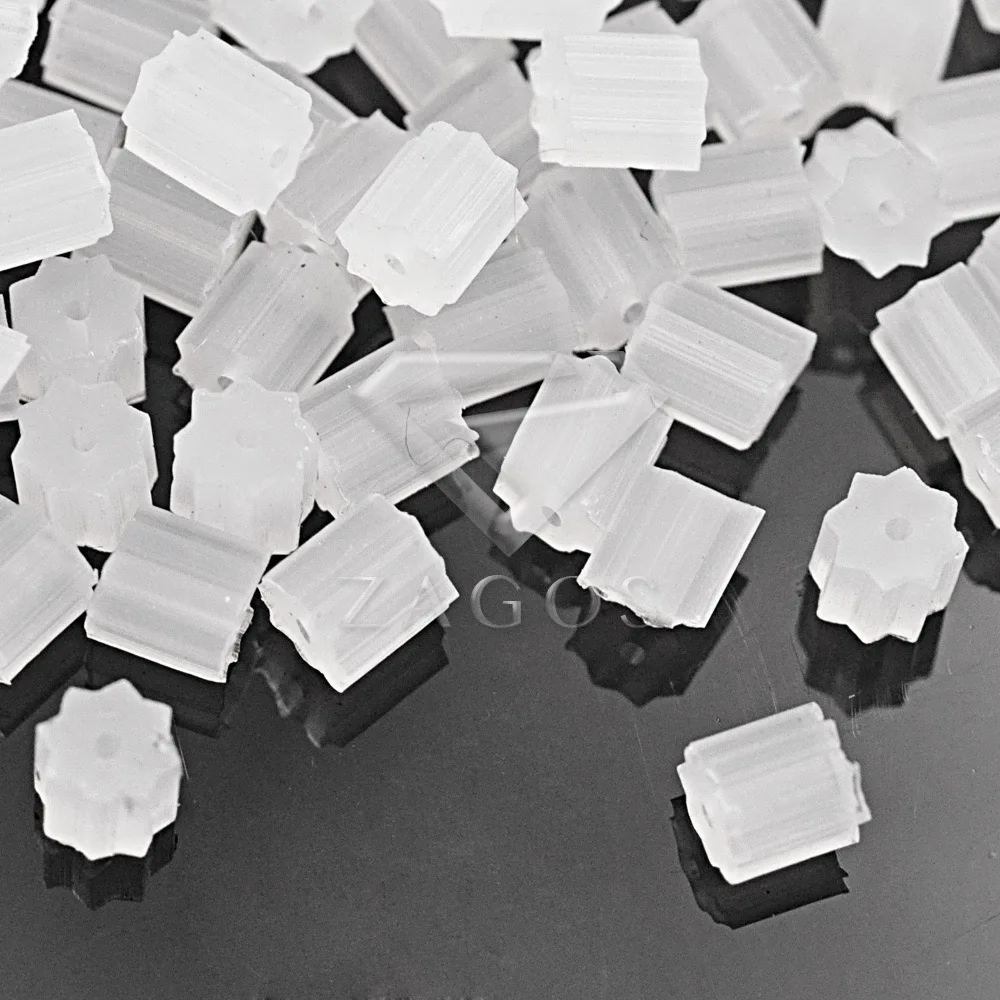 

400Pcs White Rubber 4x3.5x3.5mm Octagonal Shaped Ear Plug Earring Findings For Jewelry Making DIY Crafts Wholesale EF0296