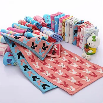 

Clean Hearting Cotton Baby Towels Boy Girls Handkerchief Bathing Feeding Face Hand Children Towel Washcloth Wipe Cartoon 26*50CM