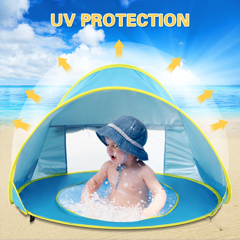 

Pop Up Baby Beach Tent Waterproof Anti-UV Sun Shelter with Pool Kids Outdoor Sun Shade Awning Tent Outdoor Equipments