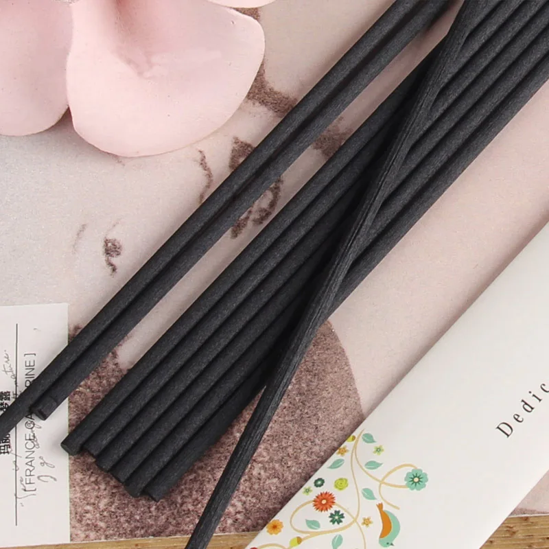 500pcs/lot 22cmx3mm Fiber Black Rattan Sticks Essential oil Reed