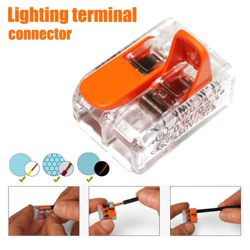 

Amphenol Connector Cable Connectors 450V 2Pin Connector Convenient Universal Durable Consumer Electronics Quick Splice Lock
