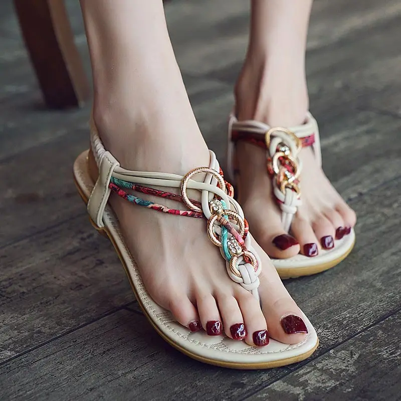 

Sandals women 2019 new fashion outdoor buckled women sandals clip toe bohemia style beach shoes woman casual women shoes