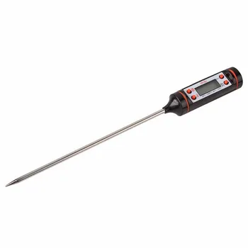 

New LED Sensitive Meat Thermometer Kitchen Q Digital Cooking Food Probe Supply Sale