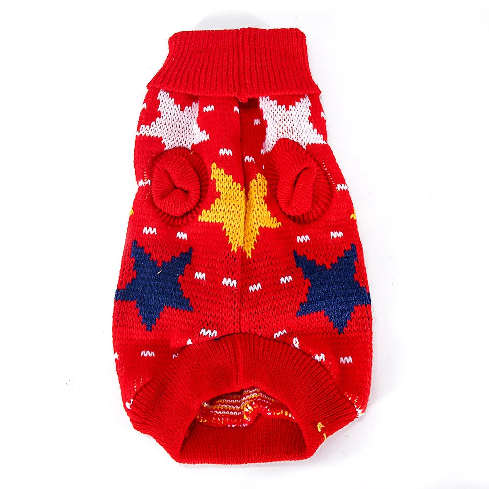 Winter Stars Pet Dog Cat Sweater Warm Knit Dogs Clothing Cats Sweaters Jumper Coat Dog Clothes Cat Sweater Accessories KL0151 (22)
