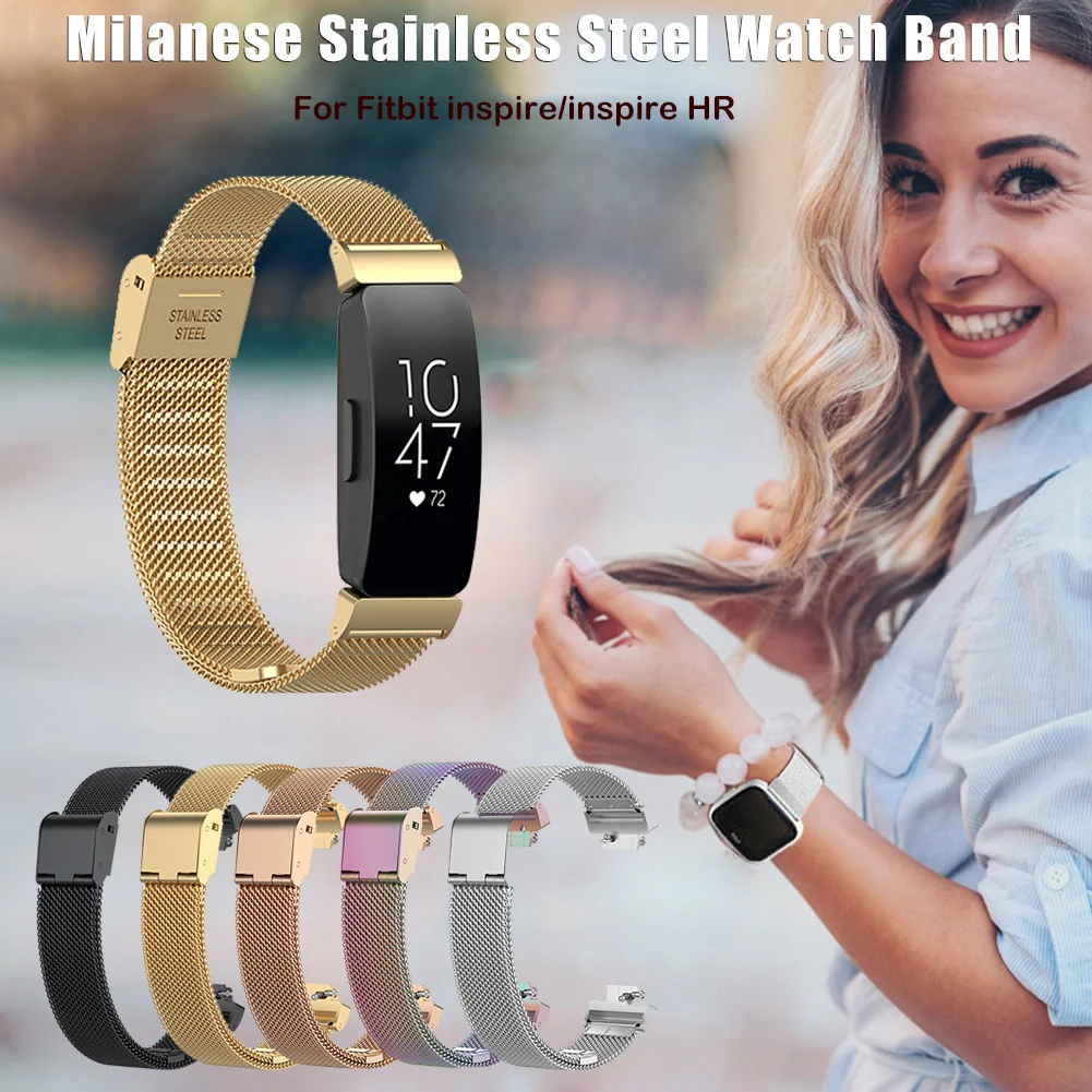 

Stainless Steel Adjustable Band for Fitbit Inspire/Inspire HR/ACE2 Smart Watch Strap Pedometer Fitness Bracelet Strap Wristband