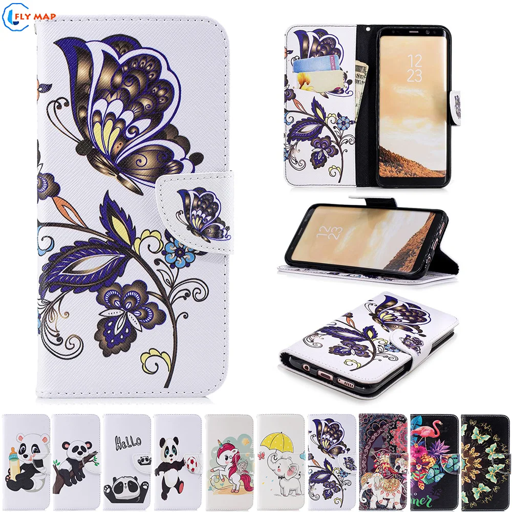 Coque For Samsung Galaxy S8 Plus 8SPlus S8+ SM-G955F G955F Wallet Flip Mobile Phone Case Cover S 8 Plus SM-G955FD G955FD S8+ Box