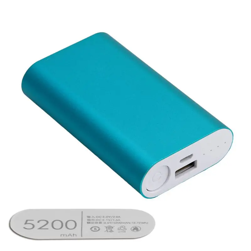 1 шт. 2x18650 Батарея Зарядное устройство 5V USB 5200 мА/ч, Мощность банк чехол Комплект сделай сам, коробка для телефона gps - Цвет: Blue
