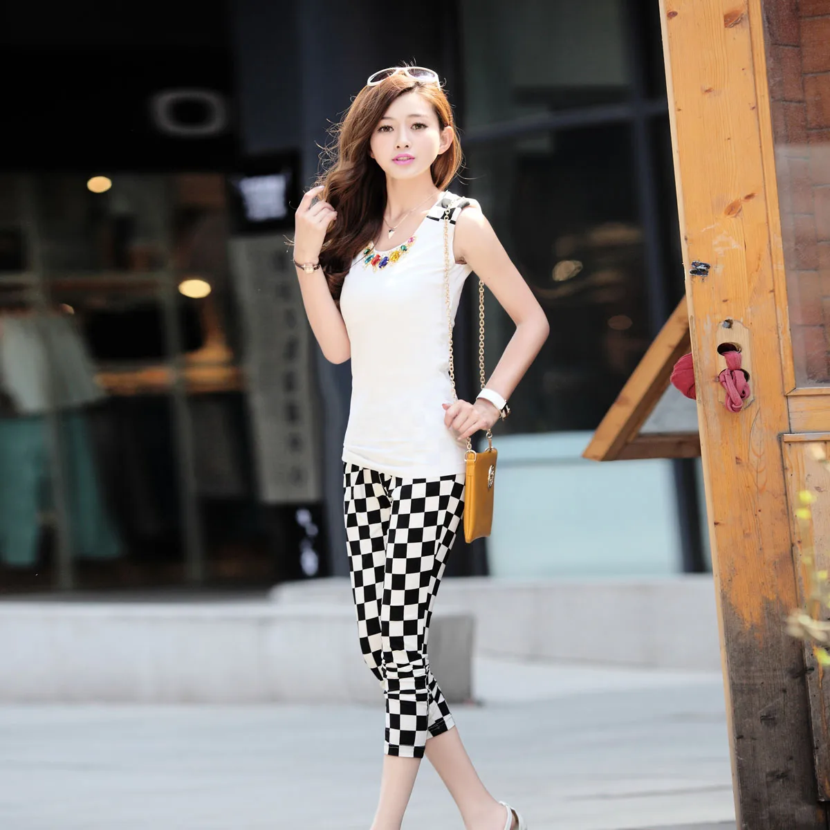 H . znz casual set women's ly1327 twinset summer career 2013 casual