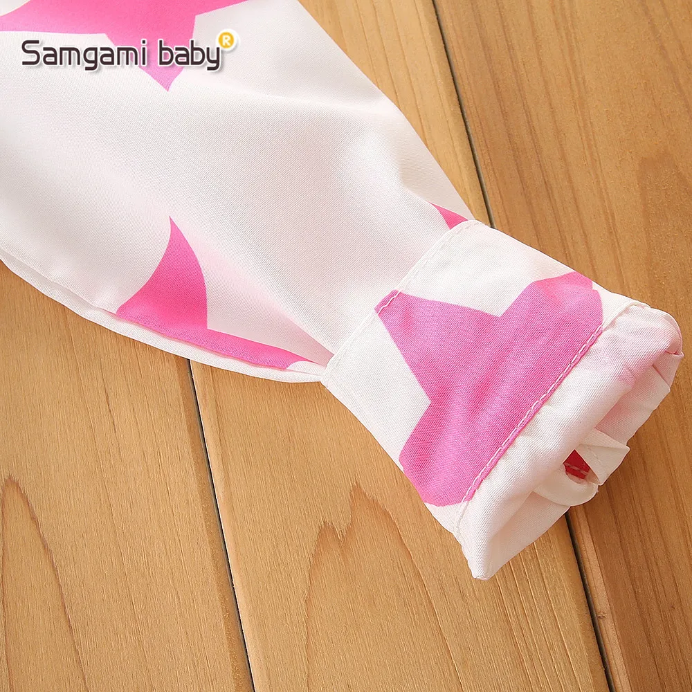 Детские осенние стильные рубашки SAMGAMI для девочек с принтом в виде пятиконечной