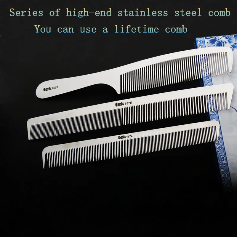 1571 Super Thin Hair Stainless Steel Comb Barber Hair Cut Comb
