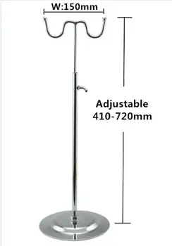 

Hot sale wig display rack handbag holder adjustable metal women's hairpiece bags purse display stand rack clothing display prop