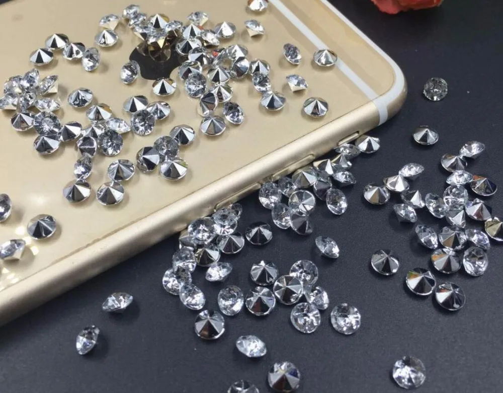 10000pcs 4mm Clear Acrylic Rhinestone Confetti Wedding Party Favor