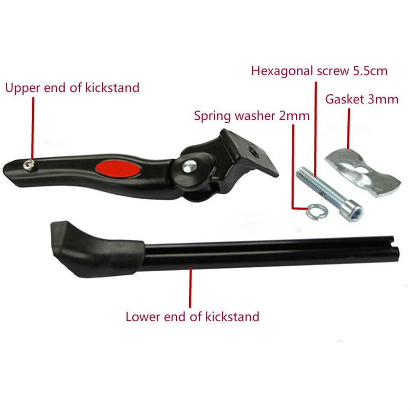Bike Stands Kickstand Aluminum Alloy Adjustable Parking Racks Mountain Bicycle Side Support Cycling Part for 20 24 26MTB 19-0020