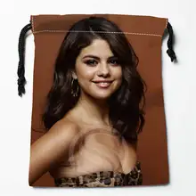 Fl-Q174 Selena Gomez-#7 заказной напечатанный мешок получения мешок компрессионного типа сумки на шнурке размер 18X22 см 711-# Fl174