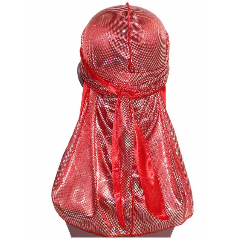 Модные мужские Durag банданы в стиле хип-хоп кепки, тюрбан шляпа шнуровка шелковистая эластичный ободок Атлас Du-rag длинный хвост головные уборы для женщин