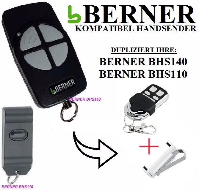 

BERNER BHS140,BHS110 garage door remote control 868.3 duplicator