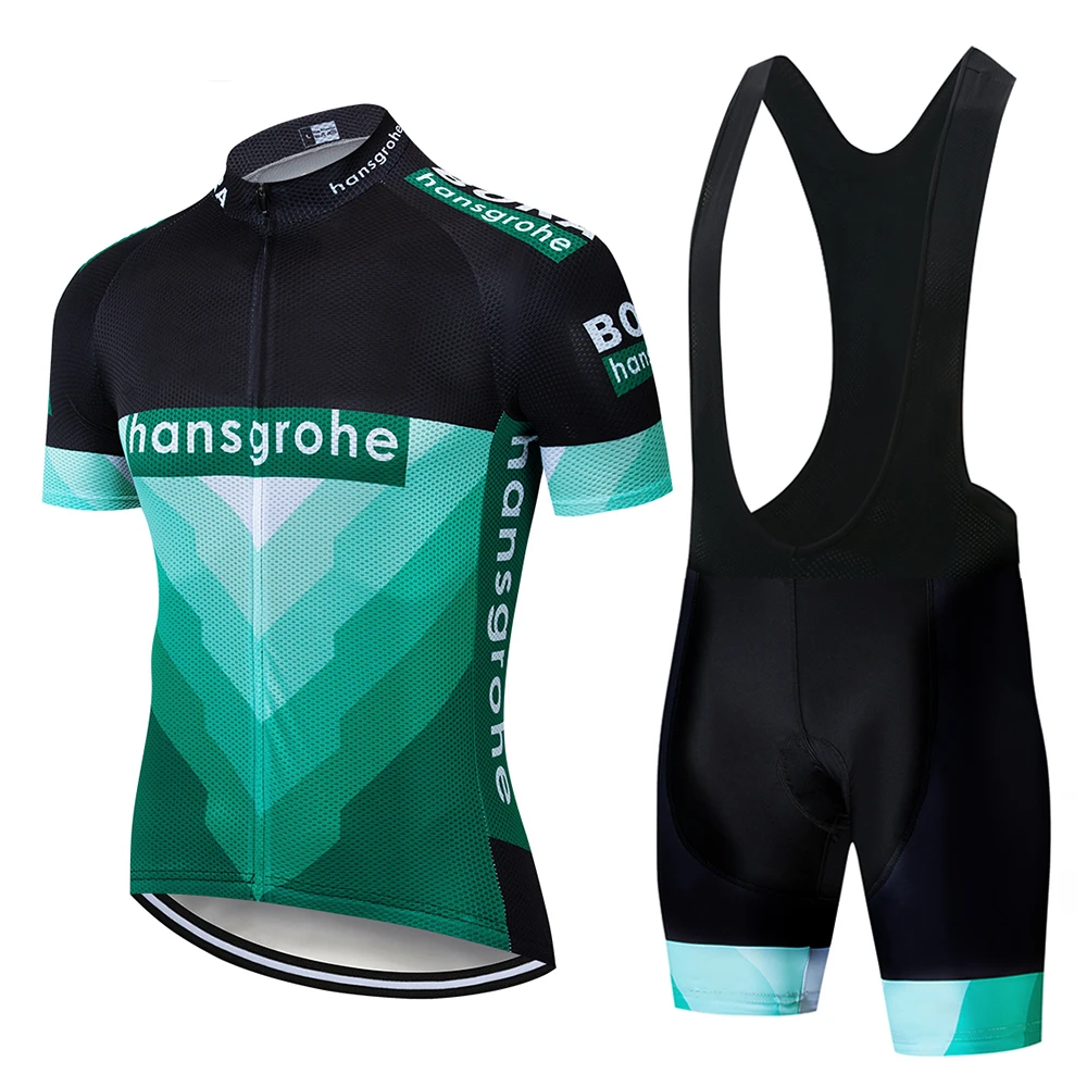 Pro Hansgrohe команда Велоспорт Джерси и нагрудник шорты комплект дышащие летние топы рубашка Ropa Ciclismo мужские Майо Culotte одежда - Цвет: Лаванда