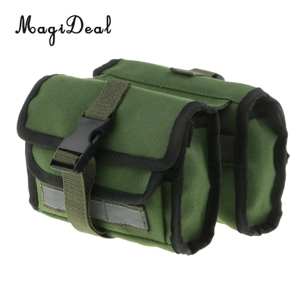 MagiDeal Bike Front Frame Top Tube Bag Storage Pocket Saddle Pannier Double Pouch Bag Phone Holder Green 