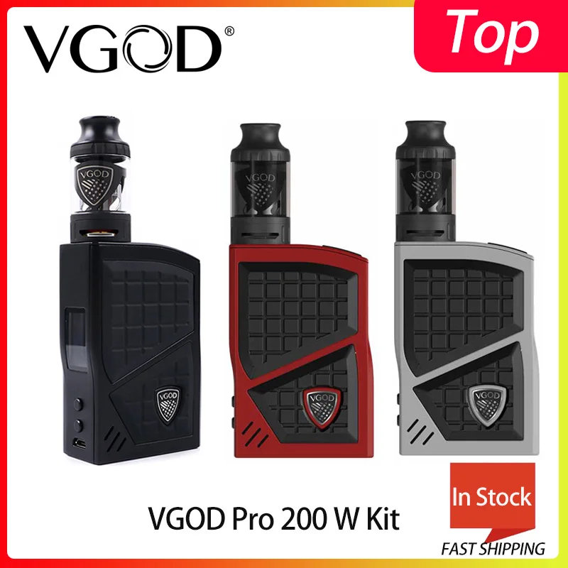 Оригинальный VGOD Pro 200 бокс мод комплект TC испаритель Вт 4 мл Sub ohm бак атомайзер
