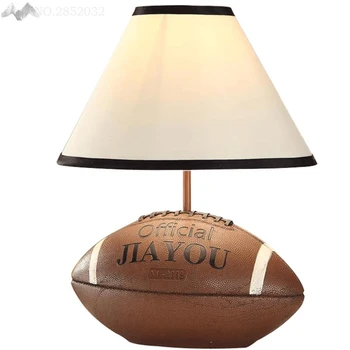 

JW Modern Creative Lovely Football Table Lamp Children Boy Bedroom Living Room Bedside Desk Lamp Birthday Gift Lighting Decor