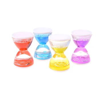 

Pizies Colorful Hourglass Sandglass Sand Clock Timers Liquid (Random Color) Dynamic oil droplets drop timer home decorations