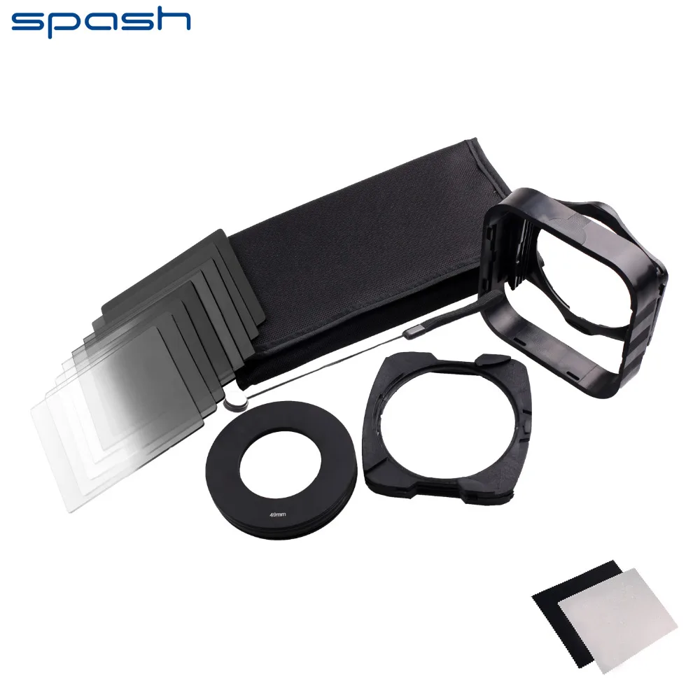 

spash Camera Filter Neutral Density Filter ND2 ND4 ND8 ND16 GND Gradient Filter Cokin P 52mm 58mm 62mm 67mm Adapter Ring Pouch