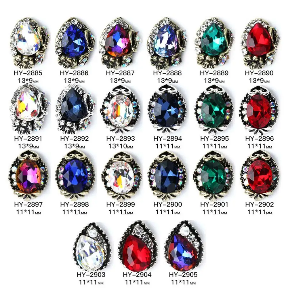 

20Pcs/ Set DIY Nail Art Tips Crystal Drill Glitter Rhinestone 3D Nail Decor Accessories @ME88