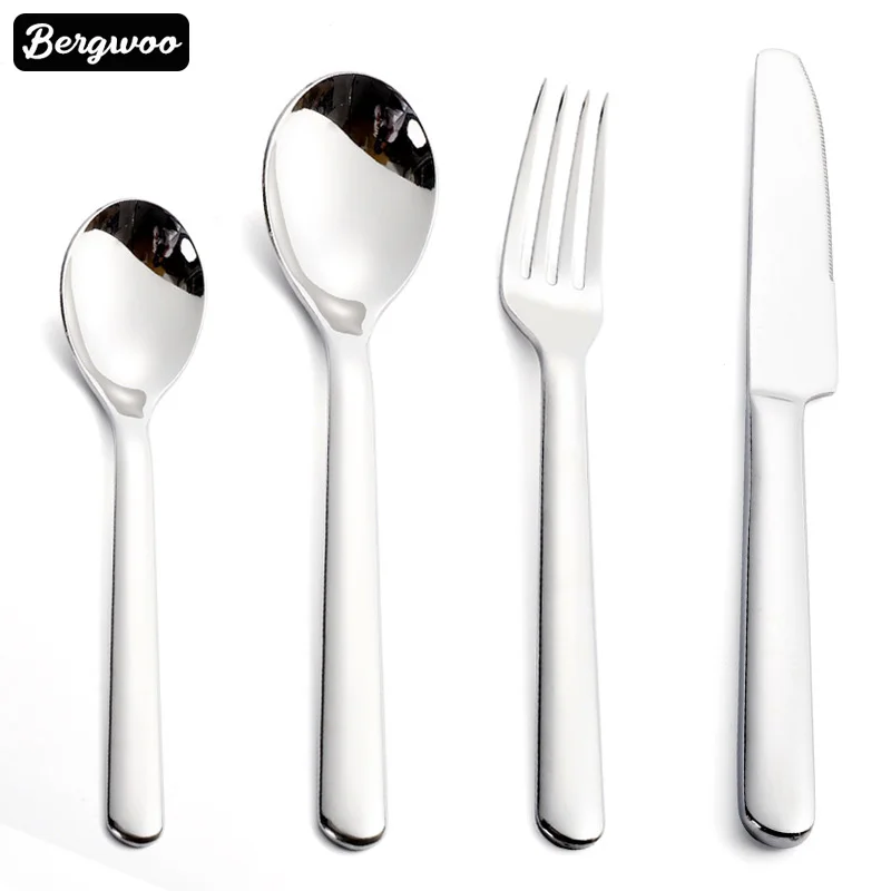 

304 Stainless Steel Cutlery Set Knife Fork Spoon Set High-end Dinnerware Set Household and Dining Tableware