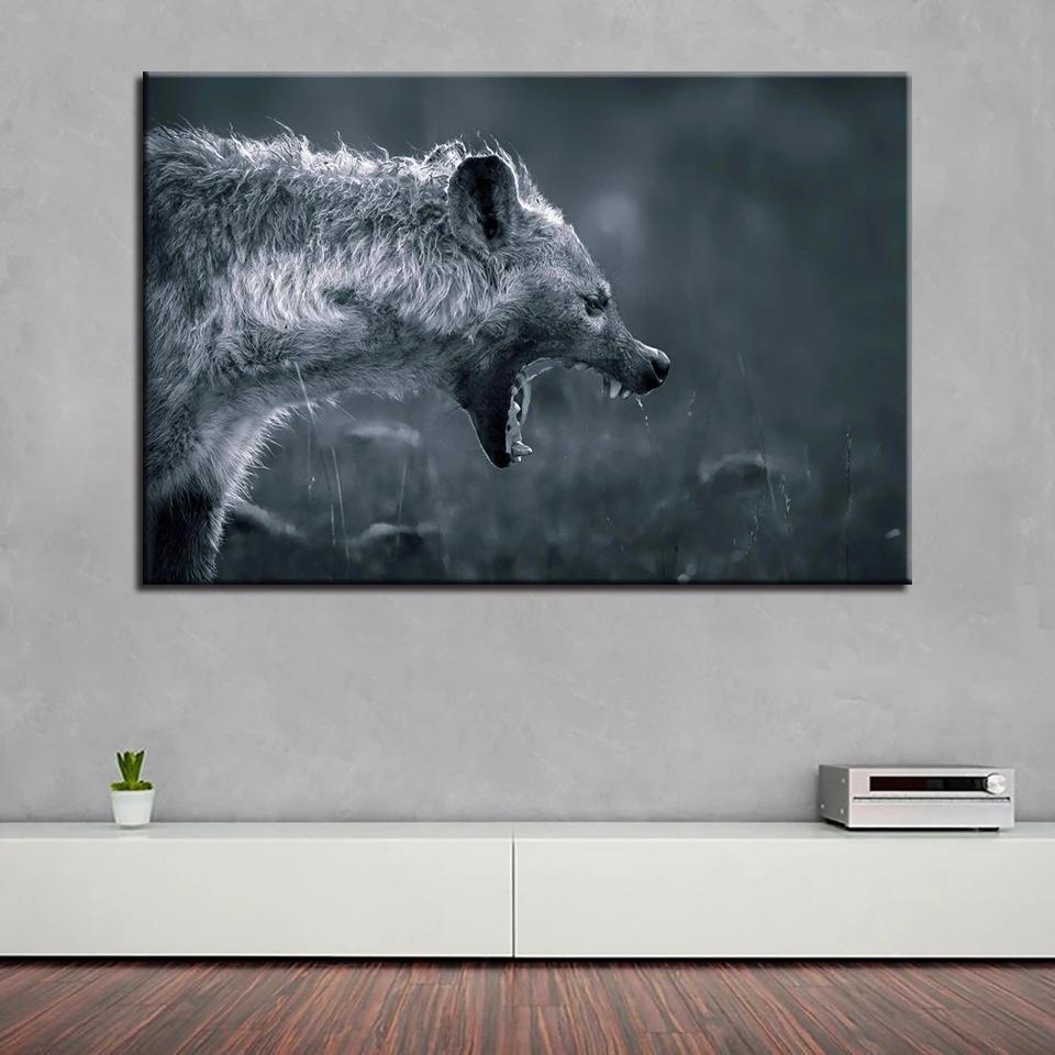 

Posters Frame HD Printed Modern Painting Living Room 1 Panel Animal Hyena Modular Picture Wall Art Home Decoration On Canvas