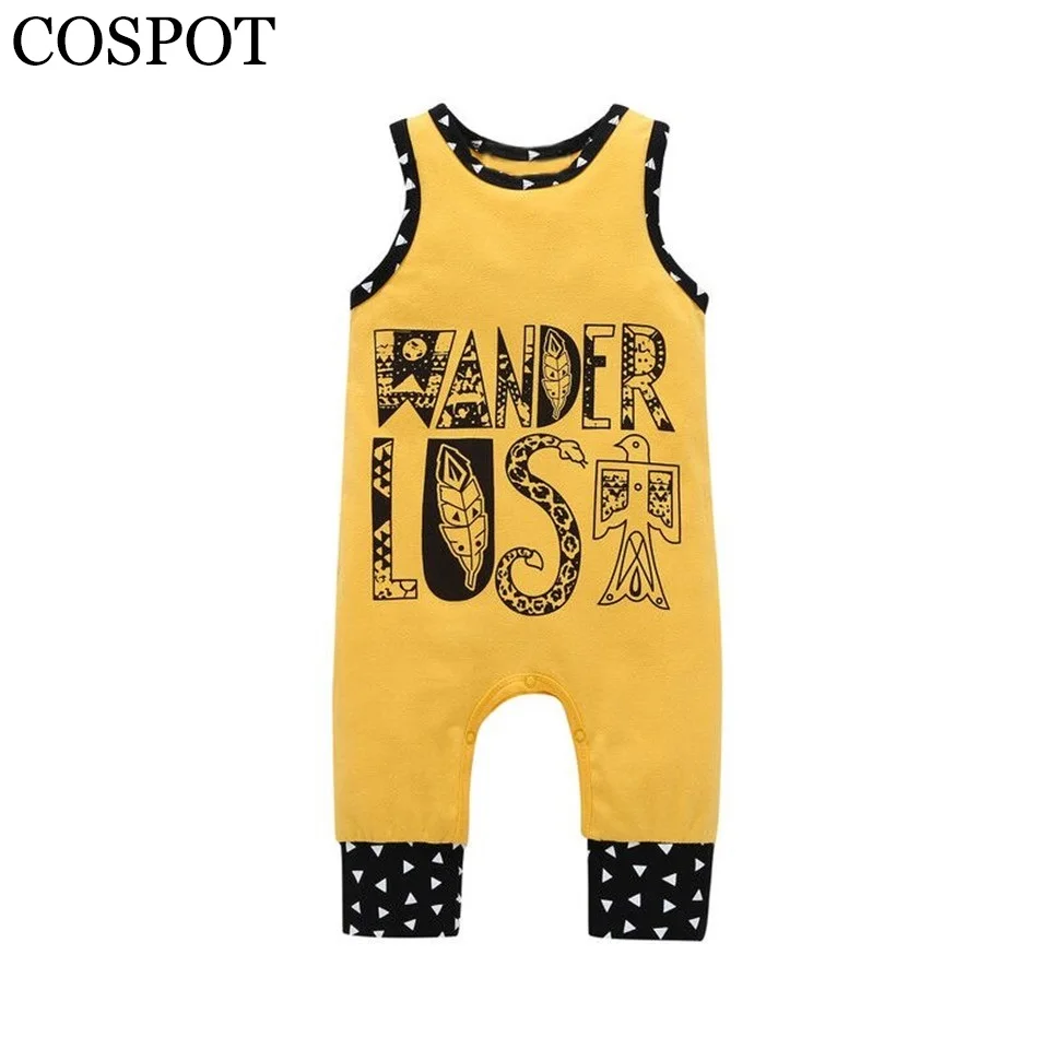 Summer Arrival Cute Kid Rompers Cotton Toddler Kids Baby Boy Girl Sleeveless Romper Jumper