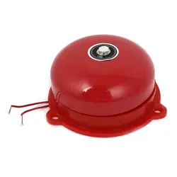MOOL AC 220 В 100 мм 4 дюймов диаметр школы пожарной сигнализации круглый Форма Электрический Звонок красный