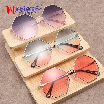 

Sunglasses Women Oversized Frame Polygon Sunglasses men Brand Designer Gradient Lens Sun Glasses Octagon Oculos De Sol UV400